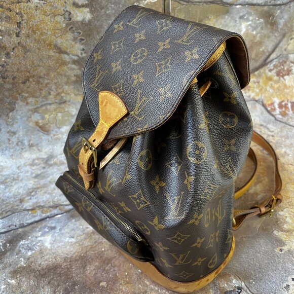 Louis Vuitton Montsouris MM Monogram Canvas Backpack Brown M51137 - Picture 4 of 14